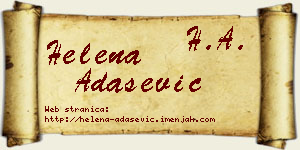 Helena Adašević vizit kartica